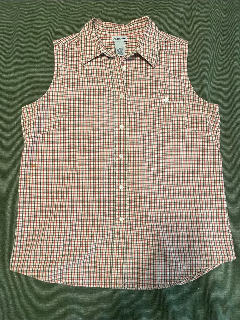 Vintage Cotton Sleeveless Button Down